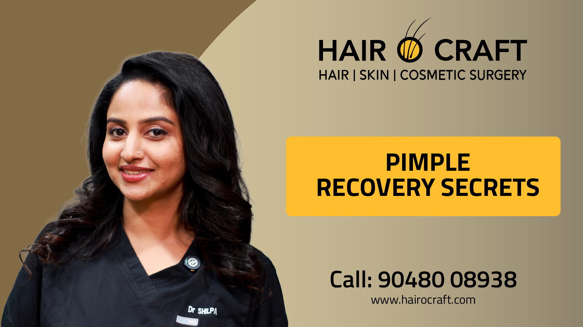 Pimple recovery secrets shared by Dr. Shilpa Mary Joy at Hair O Craft