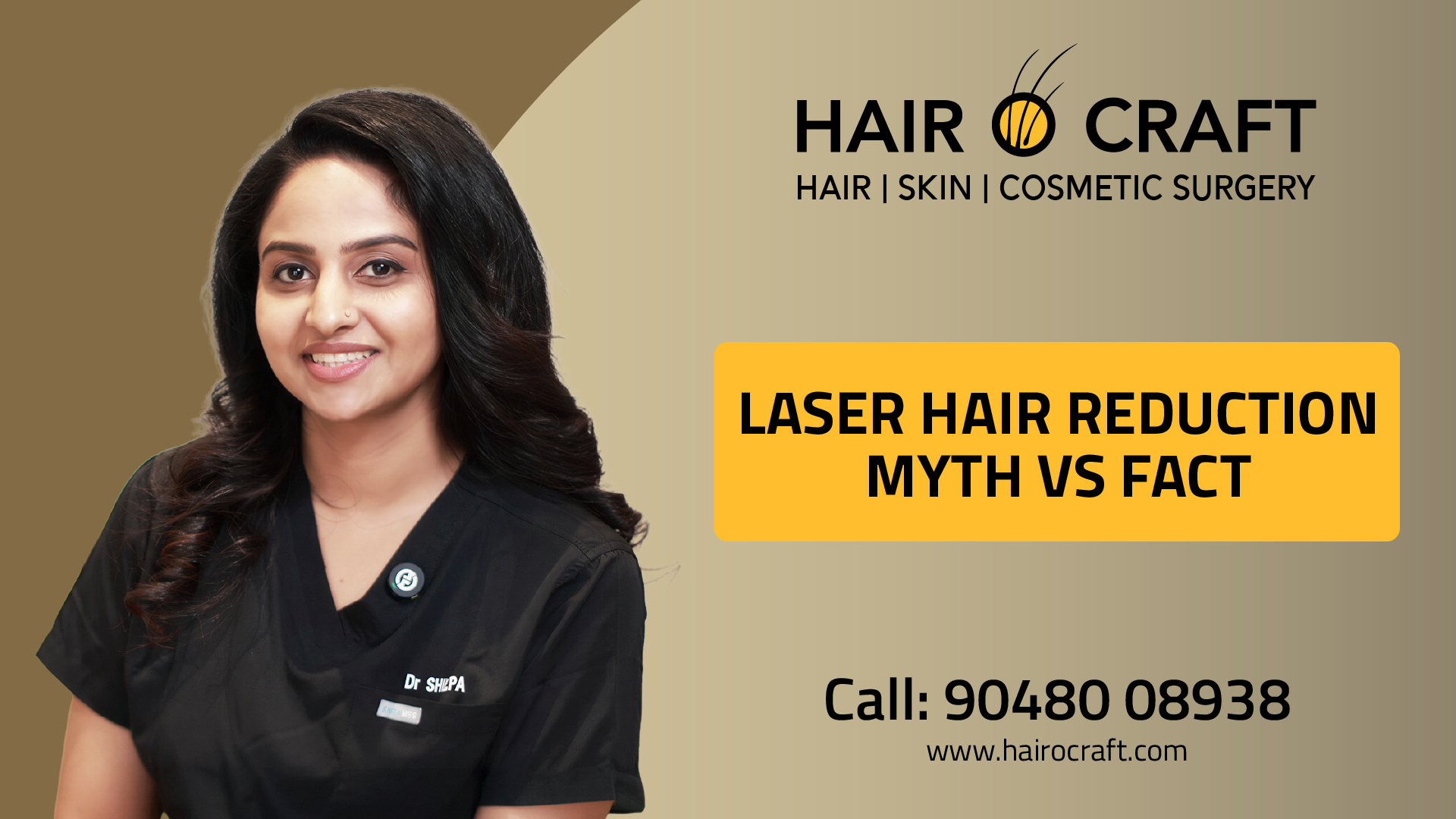 Laser hair reduction myth vs fact explained by Dr. Shilpa Mary Joy at Hair O Craft