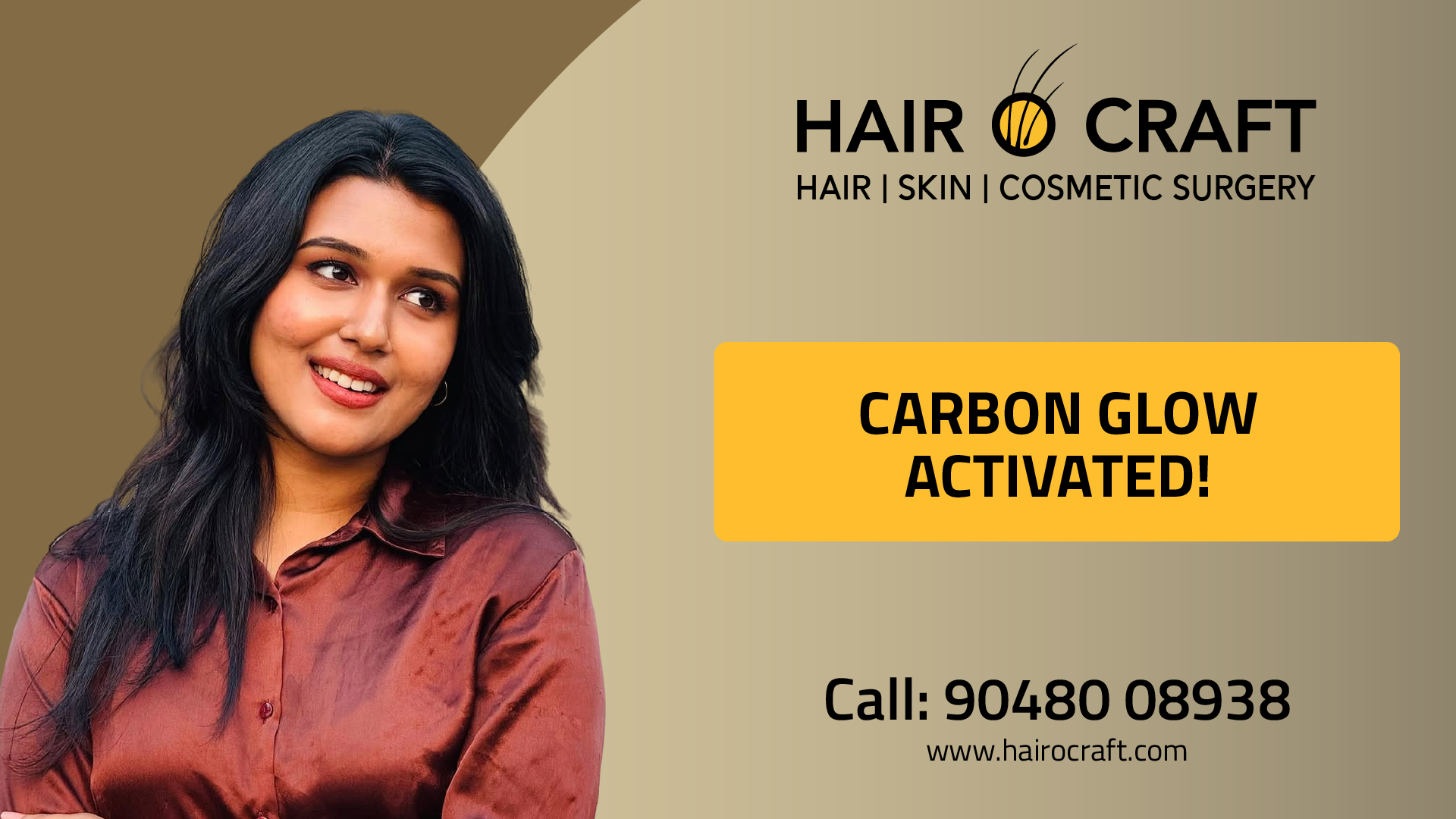 Arpana Raveendran came for carbon peel skin treatment at Hair O Craft