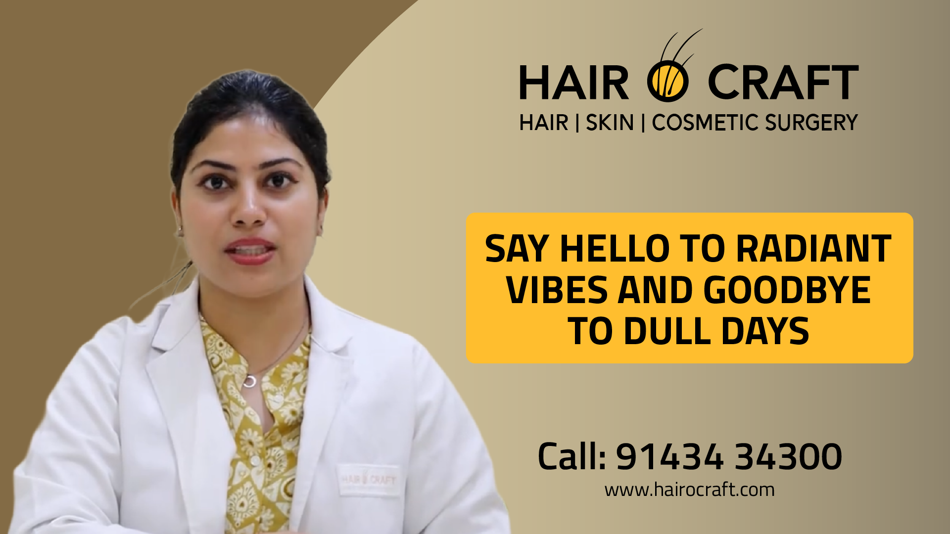 Say hello to radiant skin vibes and goodbye to dull days shared by Dr. Sandhya at Hair O Craft