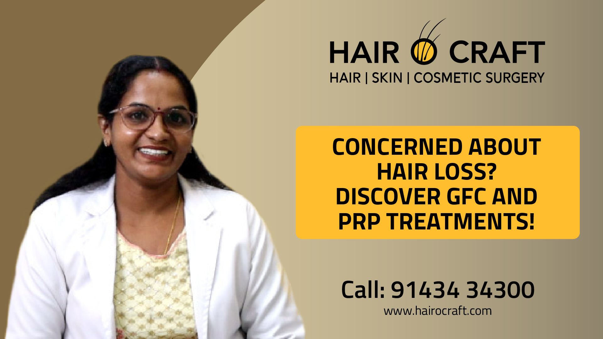 Concerned about hair loss discover GFC and PRP treatments explained by Dr. Bhavitha P K at Hair O Craft