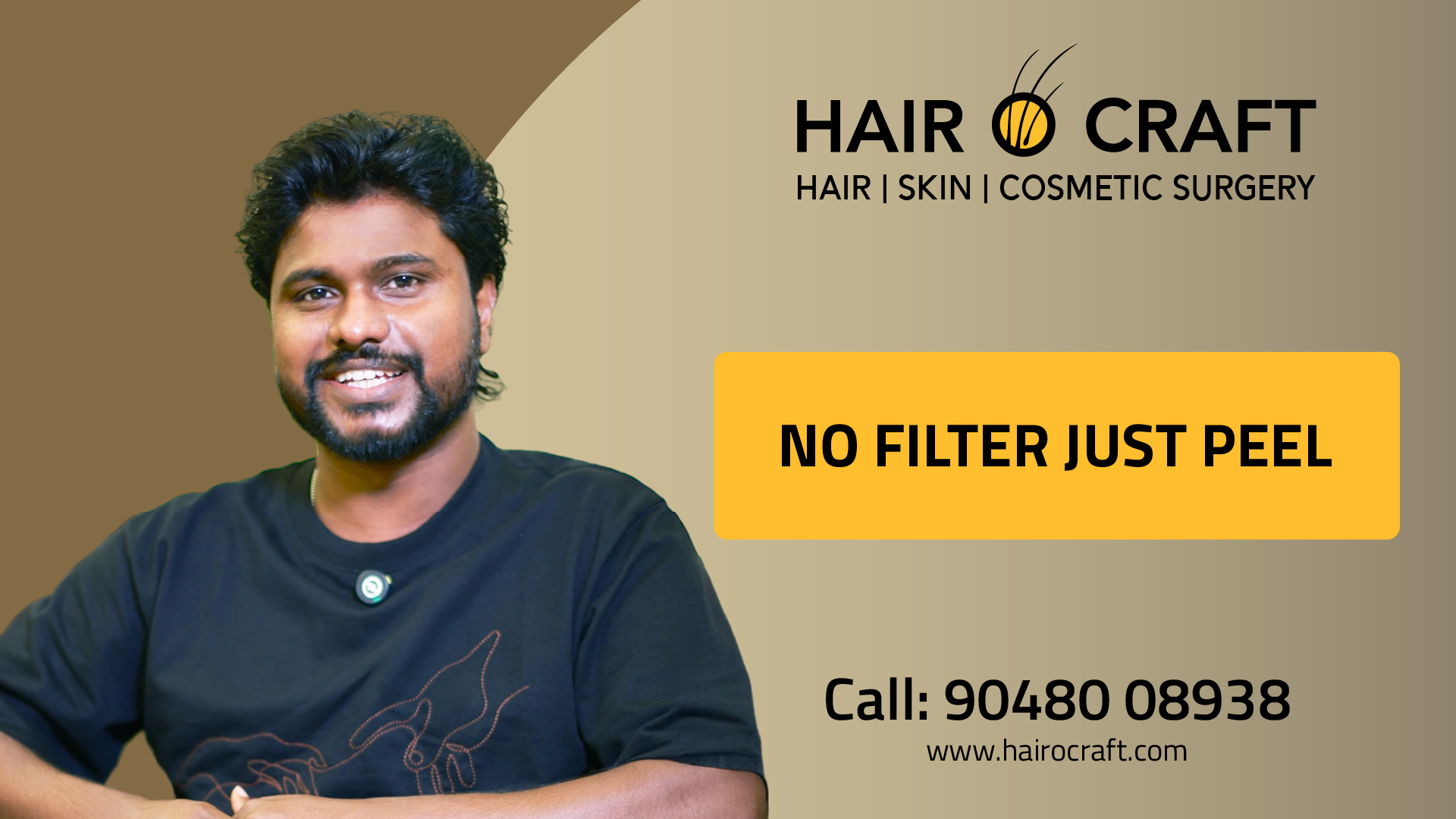 Actor Sarath Sabha visited Hair O Craft for chemical peel skin treatment