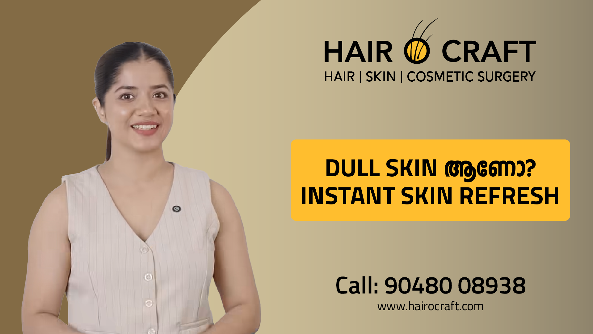 Actress Sheethal Joseph came for chemical peel and medifacial skin treatment at Hair O Craft