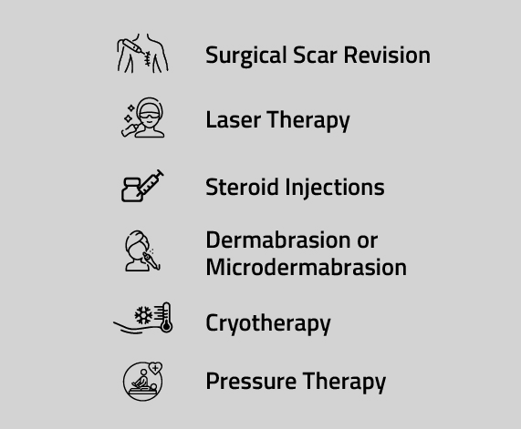 Here are some common methods used in scar revision
